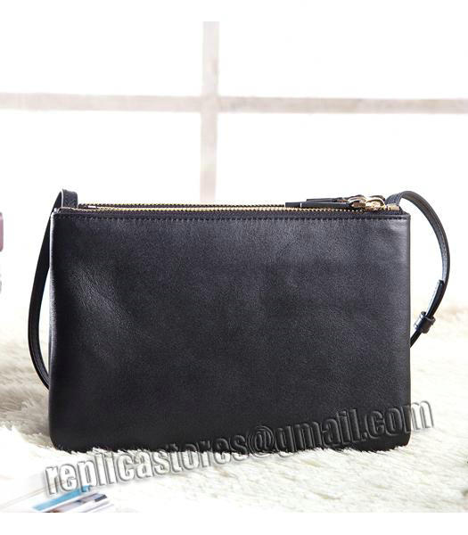 Celine Mini Trio Crossbody Messenger Bag Black Original Leather-2