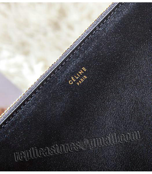 Celine Mini Trio Crossbody Messenger Bag Black Original Leather-4