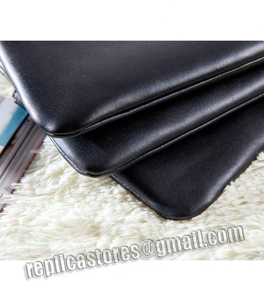 Celine Mini Trio Crossbody Messenger Bag Black Original Leather-7
