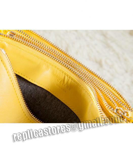 Celine Mini Trio Crossbody Messenger Bag Lemon Original Leather-7