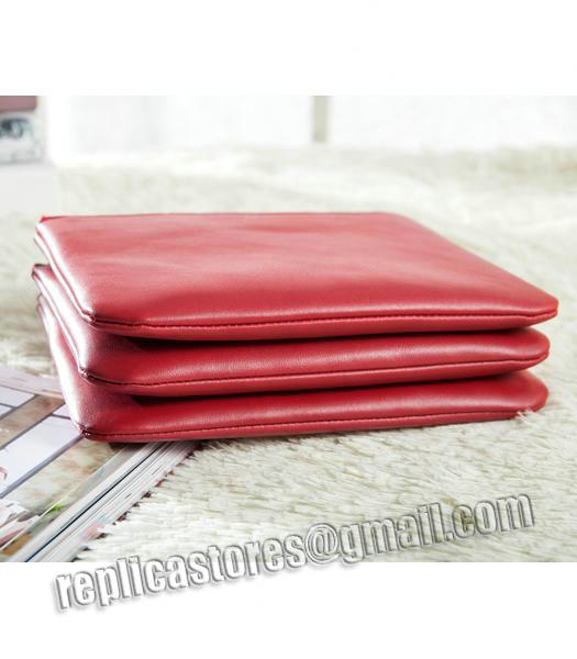 Celine Mini Trio Crossbody Messenger Bag Red Original Leather-3