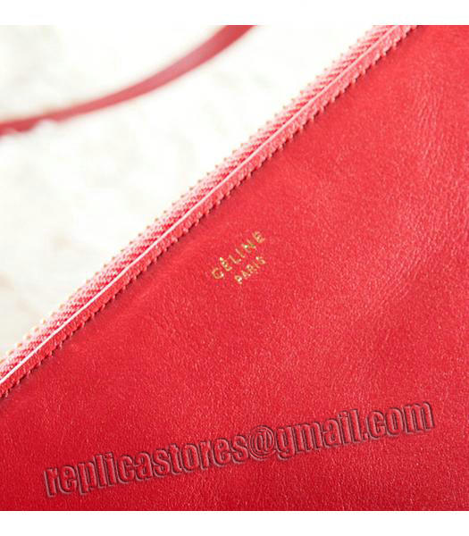 Celine Mini Trio Crossbody Messenger Bag Red Original Leather-5