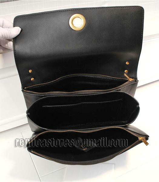 Celine Mini Trio Shoulder Bag Black Original Cow Leather-6
