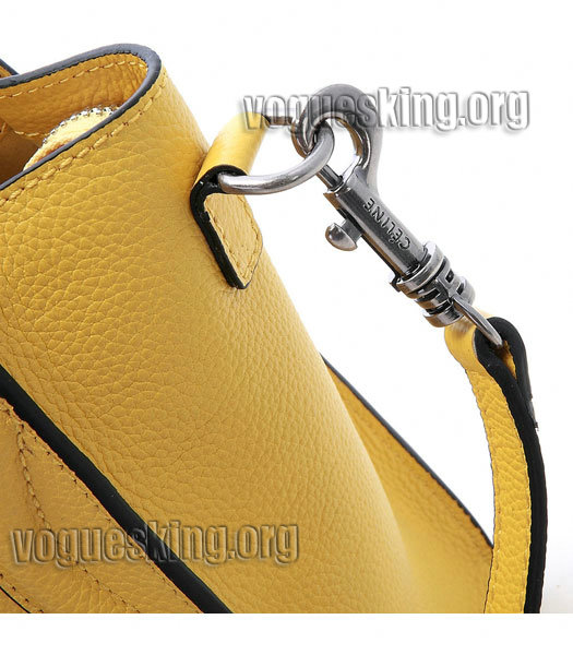 Celine Nano 20cm Small Tote Bag Yellow Litchi Pattern Imported Leather-5