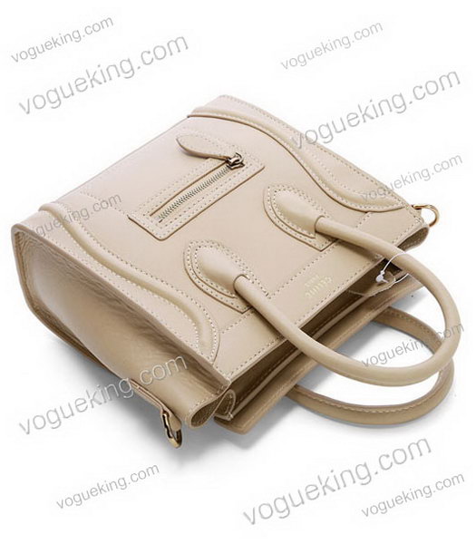 Celine Nano 20cm Small Tote Handbag Apricot Leather-3