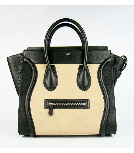 Celine New Fashion Tote Bag Black_Apricot Calfsin