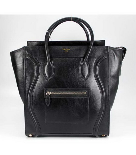 Celine New Fashion Tote Bag Black Leather