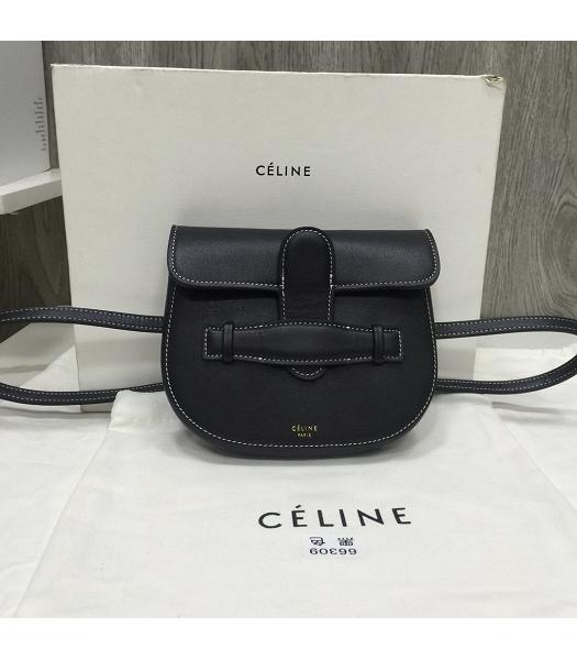 Celine Original Calfskin Leather Small Crossbody Bag Black-8