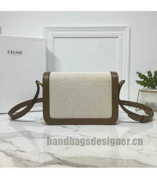 Celine Original Canvas With Brown Leather TRIOMPHE Small Bag-1