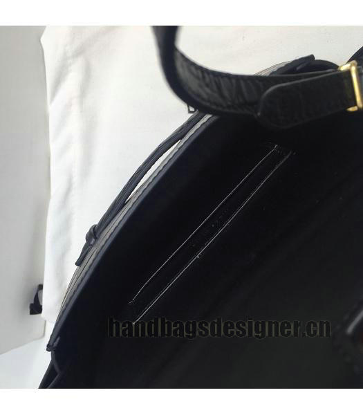 Celine Original Croc Veins Small Crossbody Bag Black-5