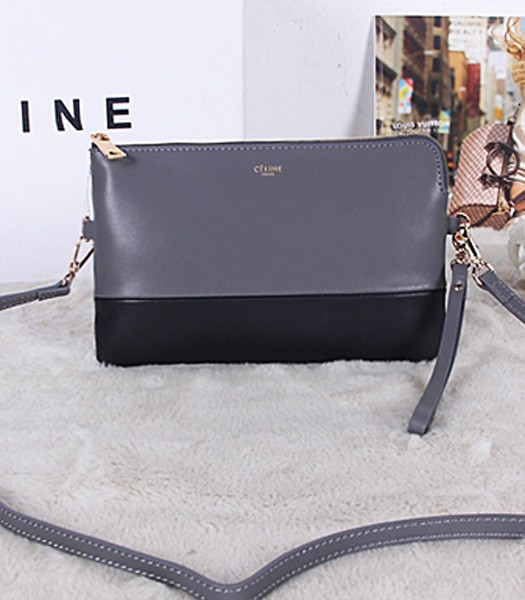 Celine Original Leather Shoulder Bag 5924 In Khaki/Black