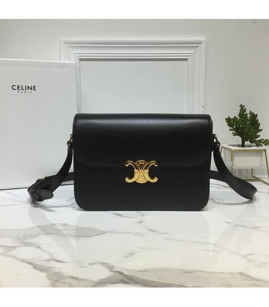 Celine Original Leather TRIOMPHE Crossbody Bag Black
