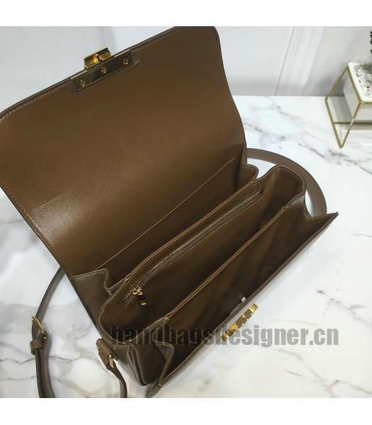 Celine Original Leather TRIOMPHE Crossbody Bag Khaki-5
