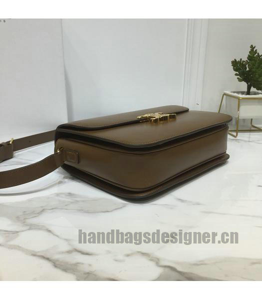 Celine Original Leather TRIOMPHE Crossbody Bag Khaki-7