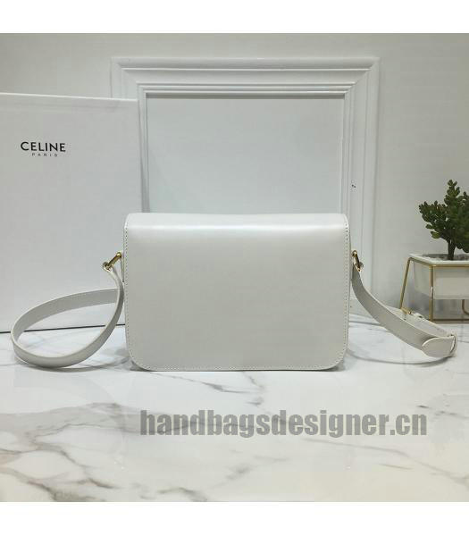 Celine Original Leather TRIOMPHE Crossbody Bag White-2