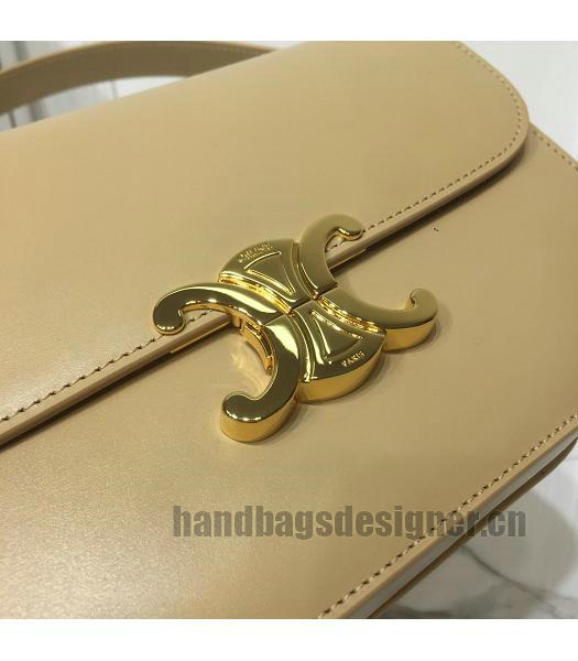 Celine Original Leather TRIOMPHE Small Crossbody Bag Apricot-3