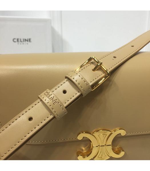 Celine Original Leather TRIOMPHE Small Crossbody Bag Apricot-8