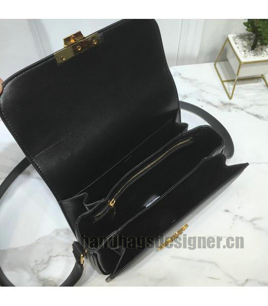 Celine Original Leather TRIOMPHE Small Crossbody Bag Black-5