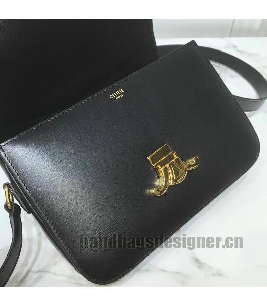 Celine Original Leather TRIOMPHE Small Crossbody Bag Black-6