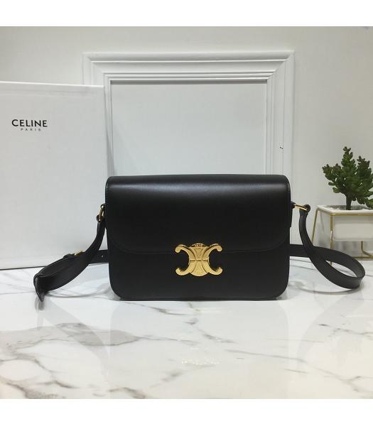 Celine Original Leather TRIOMPHE Small Crossbody Bag Black