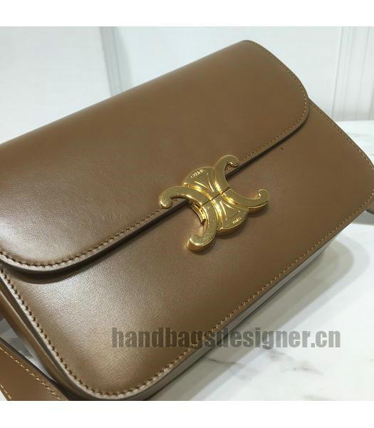 Celine Original Leather TRIOMPHE Small Crossbody Bag Khaki-3