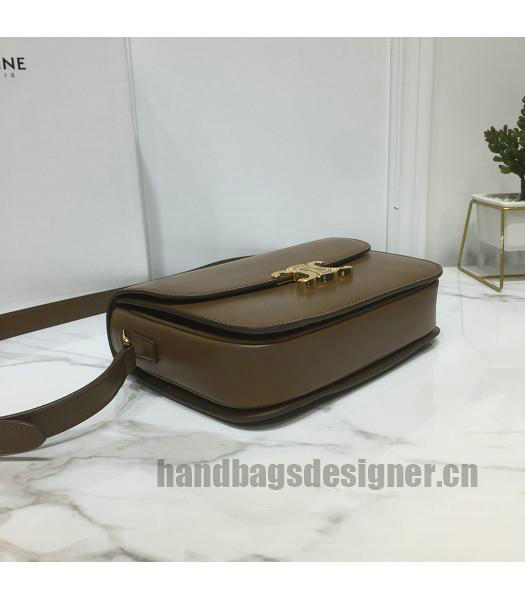 Celine Original Leather TRIOMPHE Small Crossbody Bag Khaki-7