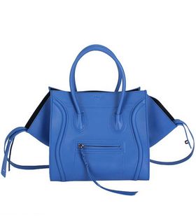 Celine Phantom Square Bag Blue Imported Leather