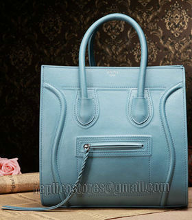Celine Phantom Square Bag Blue Original Palm Print Leather-1