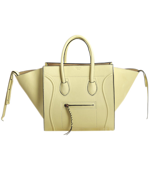 Celine Phantom Square Bag Cream Yellow Leather