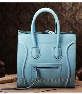 Celine Phantom Square Bag Emperor Blue Litchi Pattern Leather-1