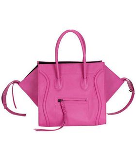 Celine Phantom Square Bag Fuchsia Imported Leather