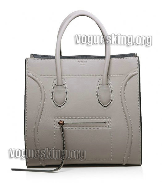 Celine Phantom Square Bag Grey Leather With Black Side-1