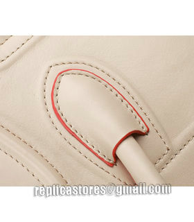 Celine Phantom Square Bag Offwhite Original Leather With Orange Side-7