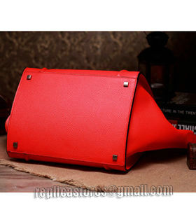 Celine Phantom Square Bag Orange Litchi Pattern Leather-5
