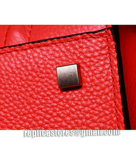 Celine Phantom Square Bag Orange Litchi Pattern Leather-6
