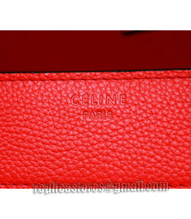 Celine Phantom Square Bag Orange Litchi Pattern Leather-7