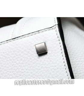 Celine Phantom Square Bag White Litchi Pattern Leather-5