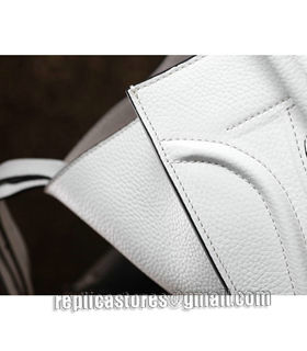 Celine Phantom Square Bag White Litchi Pattern Leather-7
