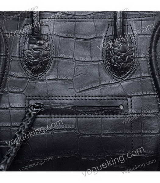 Celine Phantom Square Bags Black Croc Veins Imported Leather-4