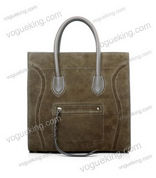 Celine Phantom Square Bags Light Coffee Suede Imported Leather-1