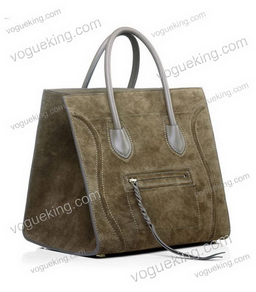 Celine Phantom Square Bags Light Coffee Suede Imported Leather-2