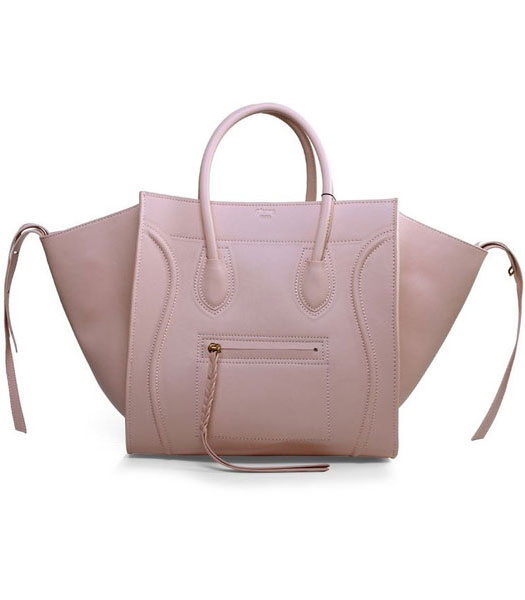 Celine Phantom Square Bags Light Pink Imported Leather