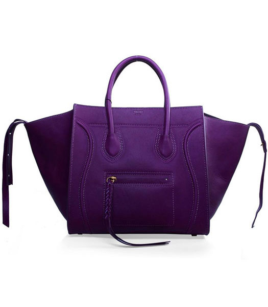 Celine Phantom Square Bags Purple Original Imported Leather
