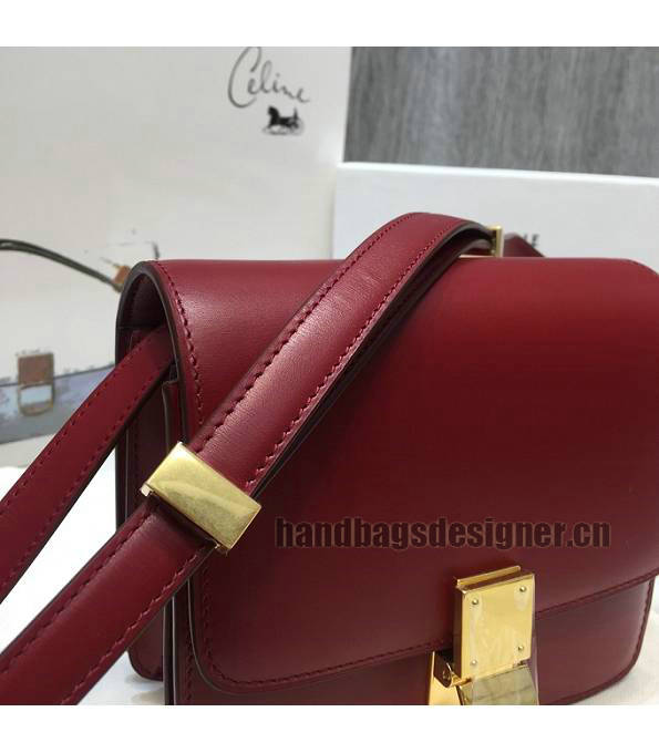Celine Red Original Plain Veins Leather Small Classic Box Bag-1