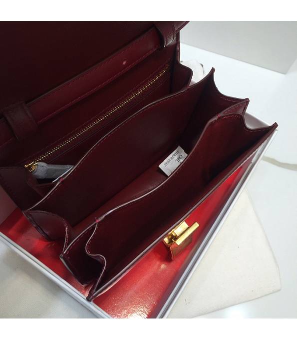 Celine Red Original Plain Veins Leather Small Classic Box Bag-2