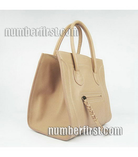 Celine Smile 26cm Apricot Original Leather Tote Handbag-4