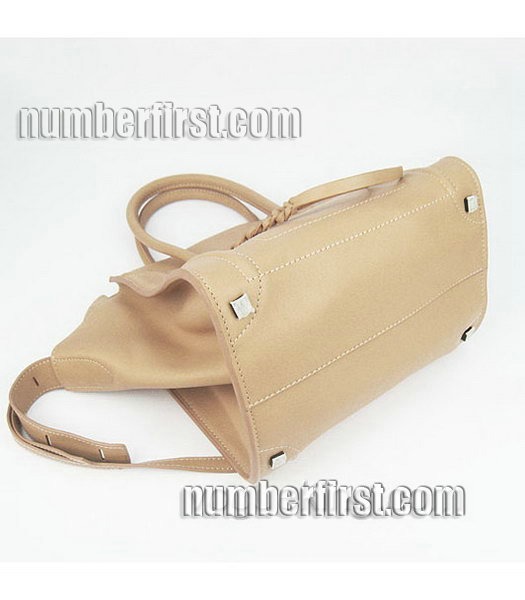 Celine Smile 26cm Apricot Original Leather Tote Handbag-6