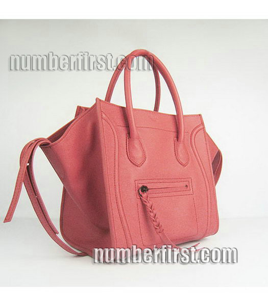 Celine Smile 26cm Dark Red Original Leather Tote Handbag-1