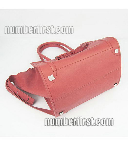 Celine Smile 26cm Dark Red Original Leather Tote Handbag-6