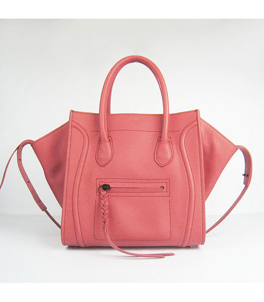 Celine Smile 26cm Dark Red Original Leather Tote Handbag